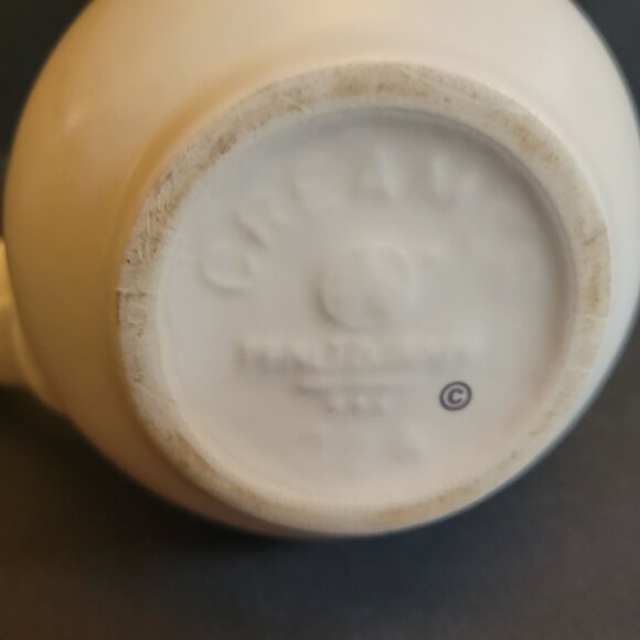 Vintage Pfaltzgraff Tea Rose Ivory Floral Cream Pitcher 4.5" Tall - Picture 3 of 6